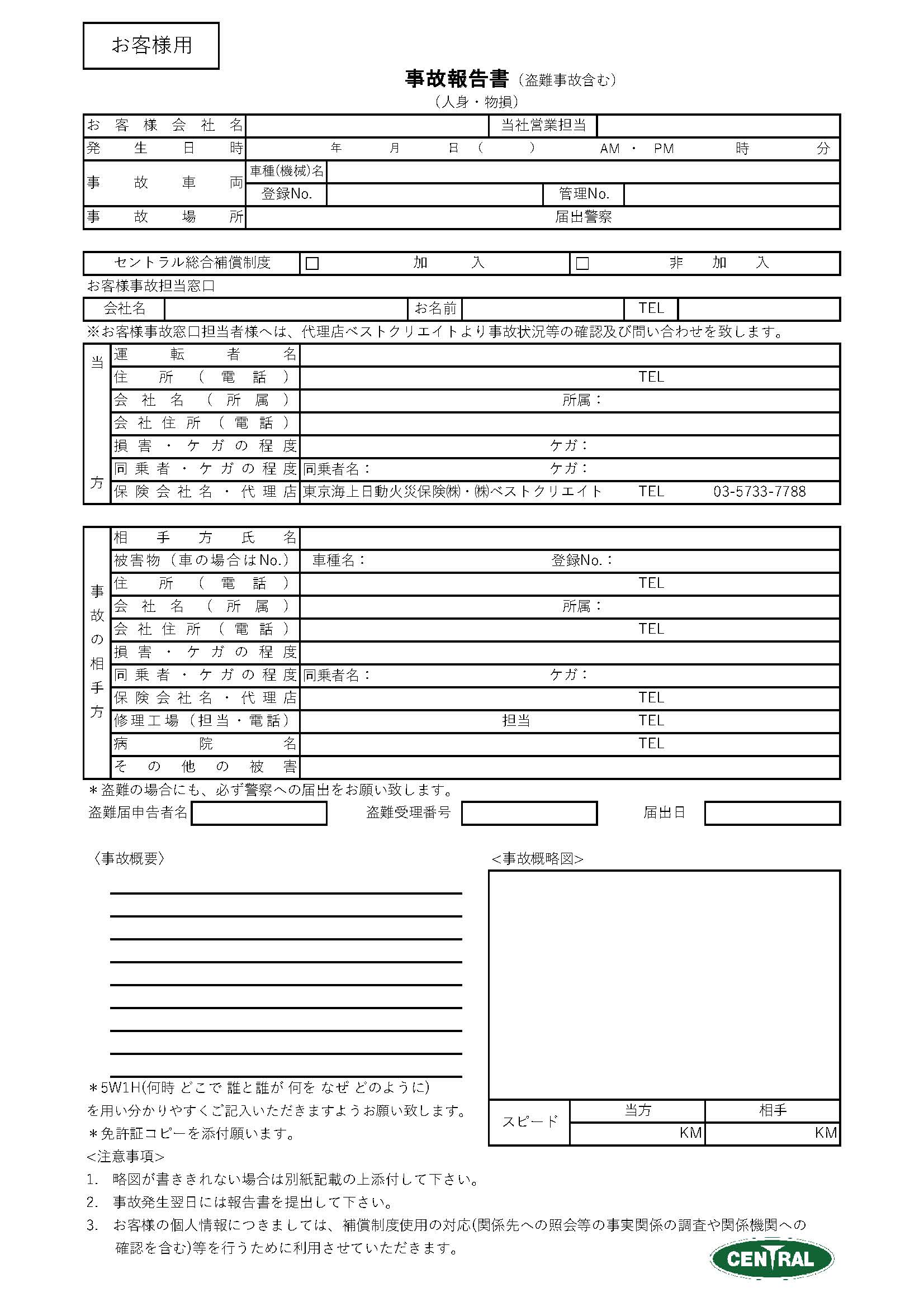 事故報告書